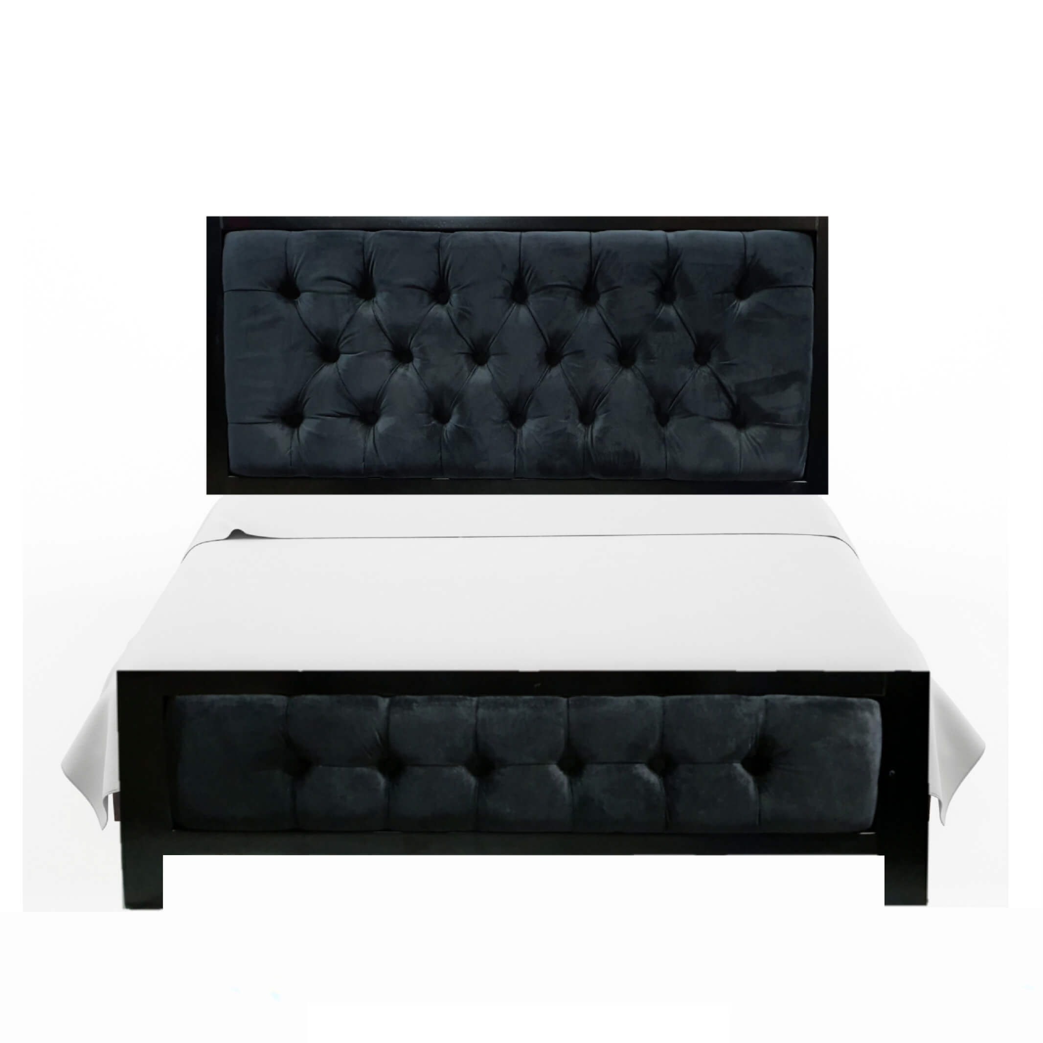 Cama Tapizada Paris | Negro